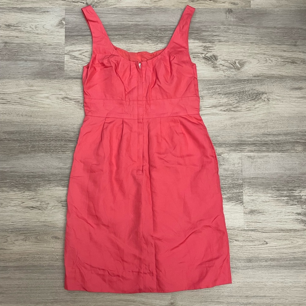 J. Crew Pink Sleeveless Silver Zip Back Above the Knee Sheath Dress Size 2P - Picture 11 of 16
